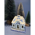 A07 Bunzlau Kersthuisje Waxinelichthouder 2984 Waxinelichthouder